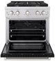 ZLINE Paramount 30" Stainless Steel Pro Style Dual Fuel Range with Black Matte Door-2