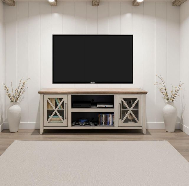 Legends Home Ithaca Bourbon/Sandstone 66" TV Console-1