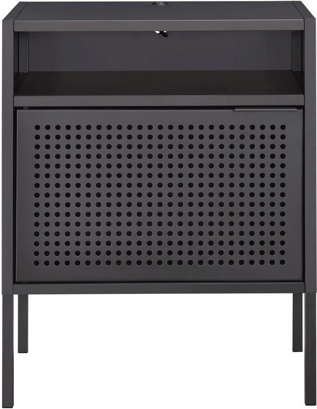 Elements International Ember Gray Nightstand-1