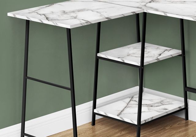 Monarch Specialties Inc. White L-Shaped Desk-2