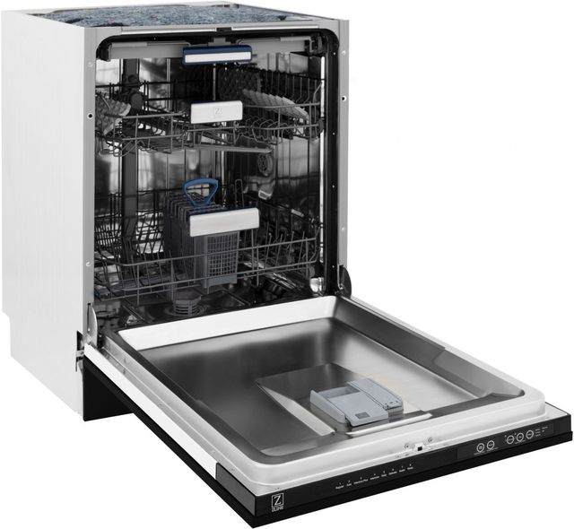 ZLINE Tallac Series 24" Black Stainless Steel Built In Dishwasher-3