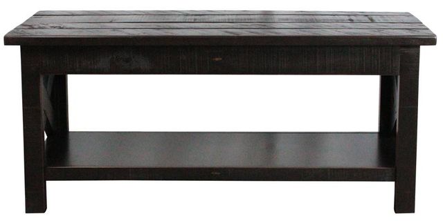 American Heartland Manufacturing Rustic Bench with Open Shelf-1