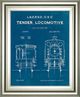 Classy Living Wild Apple Portfolio Locomotive Blueprint III Wall Art-0