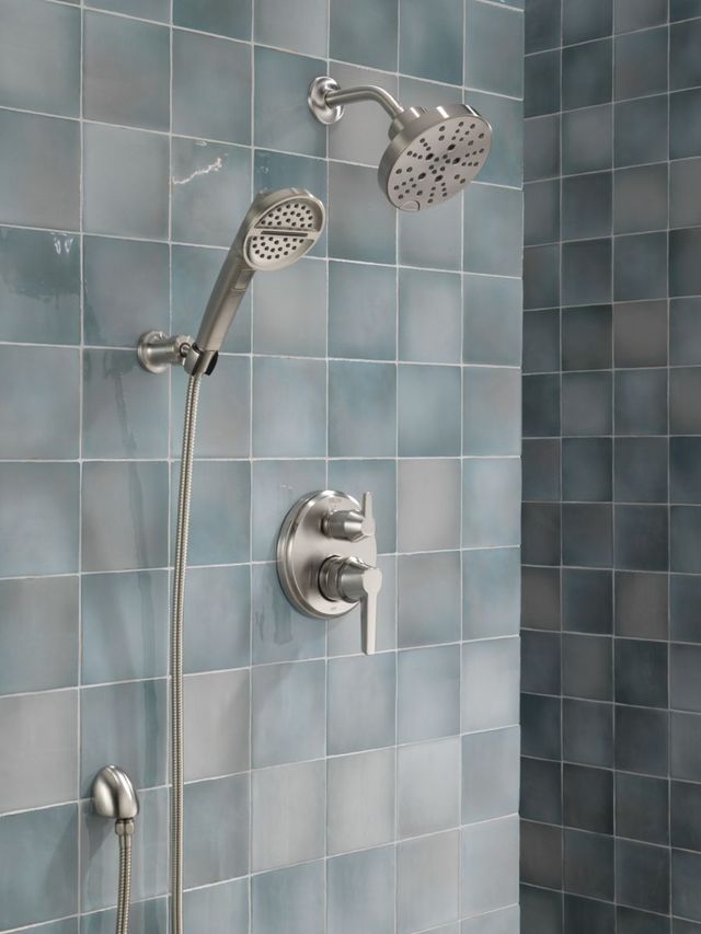 Delta Universal Showering Components Lumicoat® Stainless 3-Setting Wall Mount Handshower-2