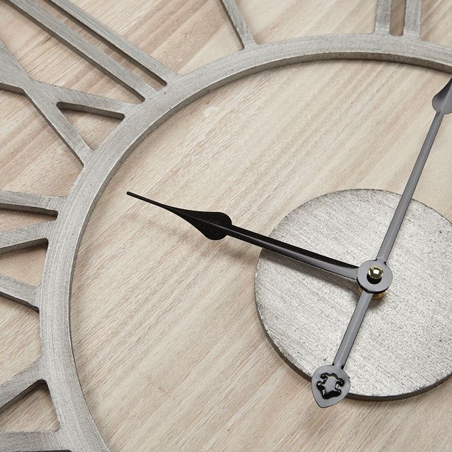 Olliix by Madison Park Mason Gray Wall Clock-1