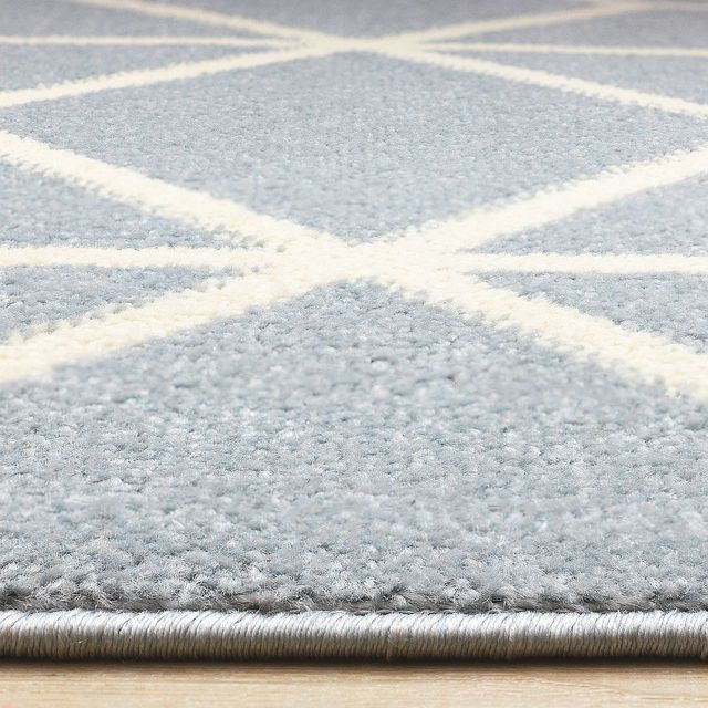 Kalora Interiors Eclipse Blue/Cream 5'x8' Area Rug-1