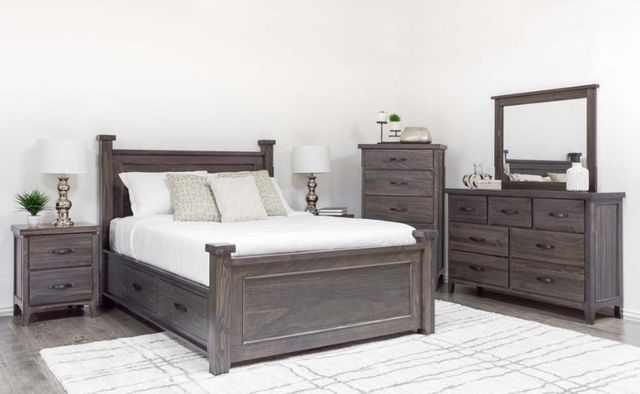 Mako Wood Furniture Natalie Brown Queen Storage Panel Bed-1
