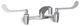 Elkay Chrome Foodservice 8" Centerset Wall Mount Faucet with 8" Arc Tube Spout-0