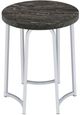 Coaster® Barcelo Gray Faux Marble Top Side Table with Chrome Metal Base-1