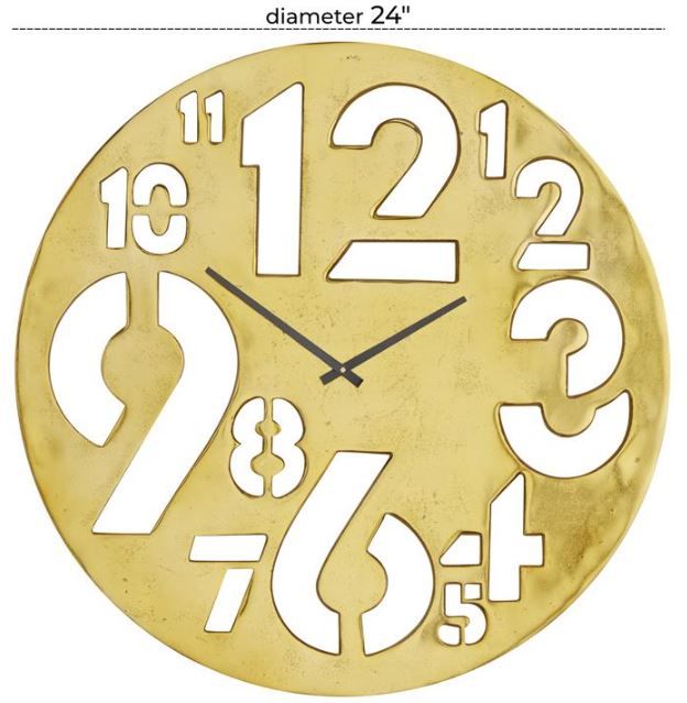 Deco Marche Gold Wall Clock-3