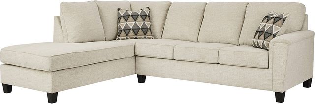Signature Design by Ashley® Abinger 2-Piece Natural Left-Arm Facing Sectional with Chaise