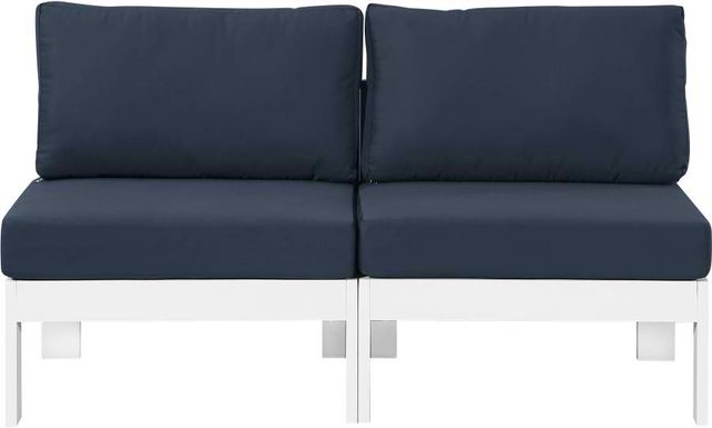 Meridian Furniture Nizuc 2-Piece Navy Outdoor Patio Modular Sofa-0