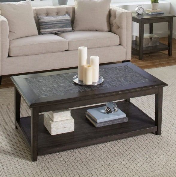 Jofran Inc. Gray Mosaic Coffee Table-1