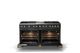 Viking® 5 Series 60" Antique Bronze Pro Style Dual Fuel (LP) Range with Polished Chrome Trim-1