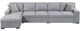 Homelegance® Pompano 3-Piece Gray Left-Arm Facing Sectional with Chaise-0