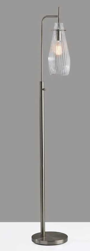 Adesso® Layla Brushed Steel Floor Lamp-3