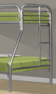 Titus Furniture Silver Twin/Full Metal Bunk Bed-1