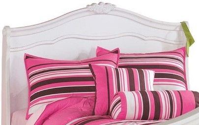 Signature Design by Ashley® Exquisite 6-Piece White Full Sleigh Headboard Youth Bedroom Set-1