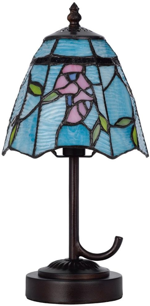 Cal® Lighting & Accessories Tiffany Blue/Dark Bronze Accent Lamp-2