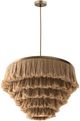 TOV Furniture Sarai Brass/Natural Fringe Pendant-4