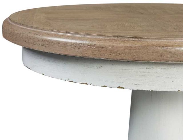 Liberty Furniture Turnberry Park Toasted Oat Round End Table with Washed White Base-4