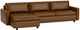 EQ3 Customizable Reva 2-Piece Leather Queen Sleeper Sofa Sectional with Storage Chaise-1