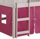 Donco Kids Louver Pink/White Youth Twin Loft Bed with Tent Kit-2