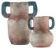 Currey & Company Arcadia 2-Piece Sand/Teal/Red Vase Set-2