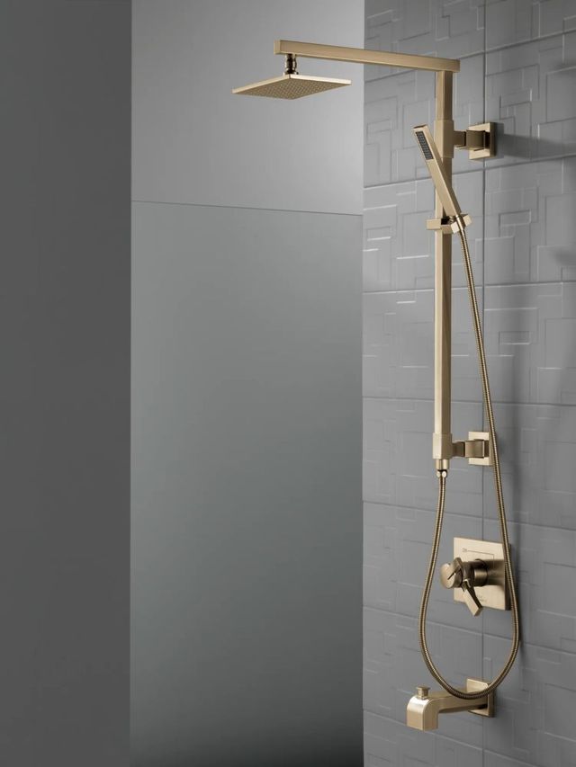 Delta Universal Showering Components Lumicoat® Champagne Bronze Emerge® 26" Angular Shower Column-1