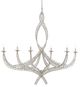 Currey & Company Firebird Contemporary Silver Leaf Chandelier-0