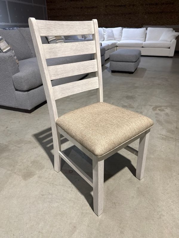 Clearance Set of 2 Signature Design By Ashley® Skempton Grayish White Dining Chairs-1