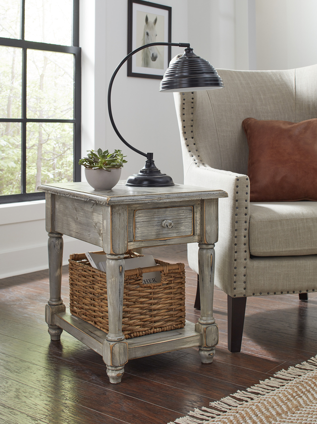 aspenhome® Hinsdale Greywood Chairside Table-3