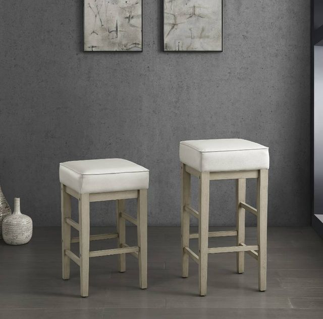 Homelegance® Pittsville White Bar Stool-1