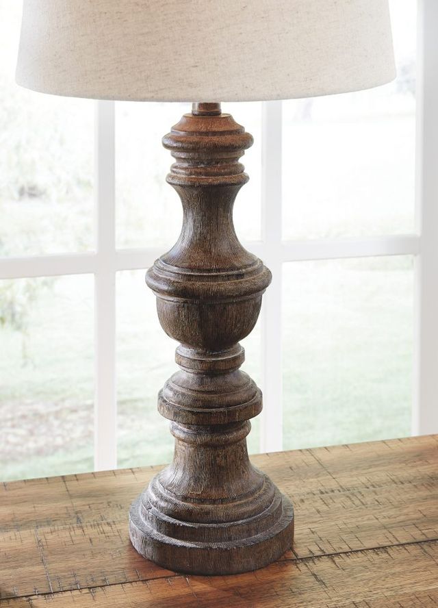 Signature Design by Ashley® Magaly Set of 2 Brown Poly Table Lamps-2