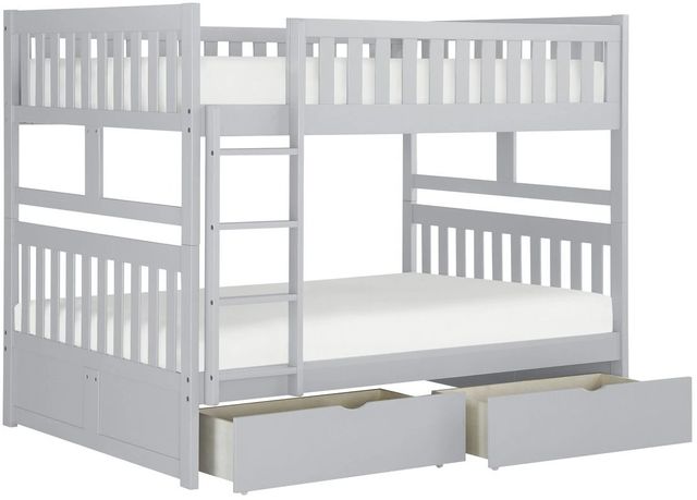 Homelegance® Orion Gray Youth Full/Full Storage Bunk Bed-0