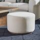 Flexsteel® Lyra Ivory Pouf Ottoman-4