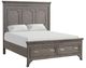 New Classic® Home Furnishings Lisbon Gray Queen Panel Storage Bed-0