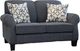Decor-Rest® Furniture LTD Crackle Navy Loveseat-0