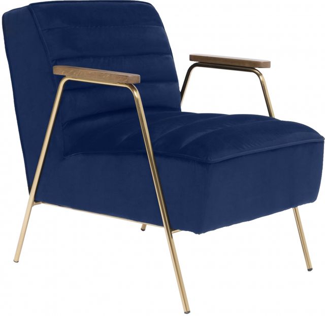 Meridian Furniture Woodford Navy Velvet Accent Chair-0