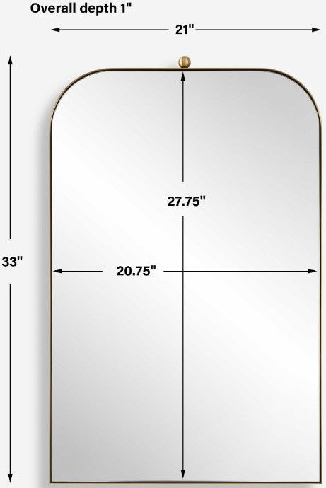Uttermost® Cassidy Brass Arch Mirror-3