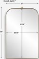 Uttermost® Cassidy Brass Arch Mirror-3