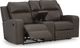 Signature Design by Ashley® Lavenhorne Umber Reclining Loveseat with Console-1