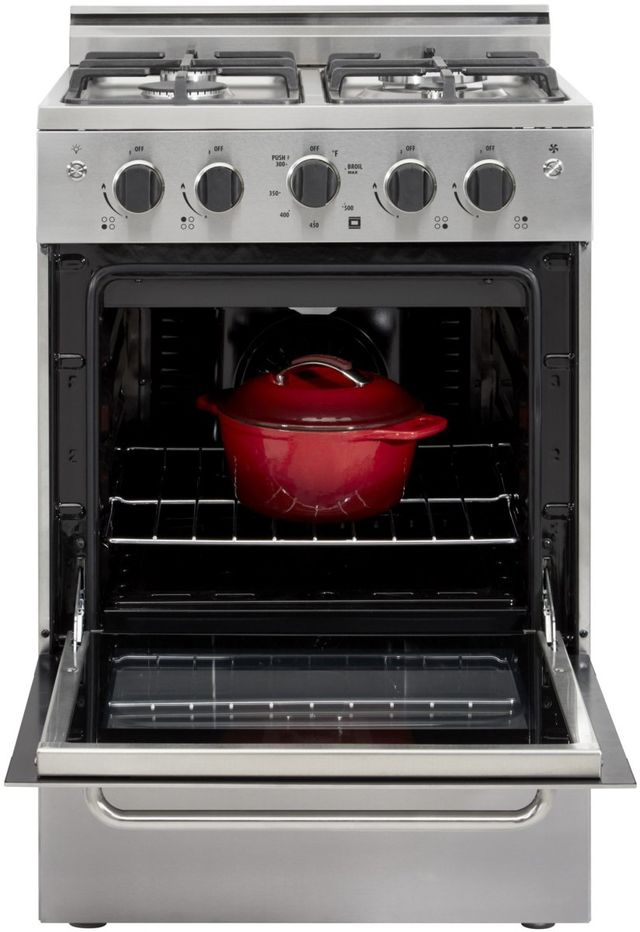 Unique® Appliances Prestige 24" Stainless Steel Freestanding Gas Range-2