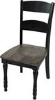 Jofran Inc. Madison County Vintage Black Ladderback Dining Side Chair-4