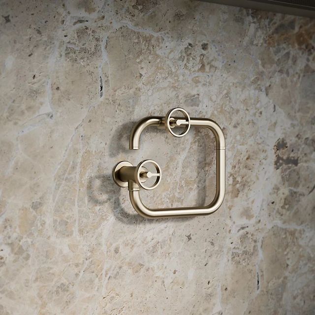 KOHLER® Billet® Vibrant Brushed Bronze Wall-Mount Pot Filler with Round Handle-1