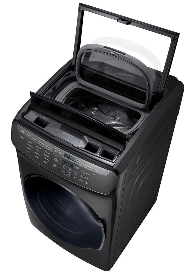 Samsung 5.5 Cu. Ft. Fingerprint Resistant Black Stainless Steel Front Load Washer-3
