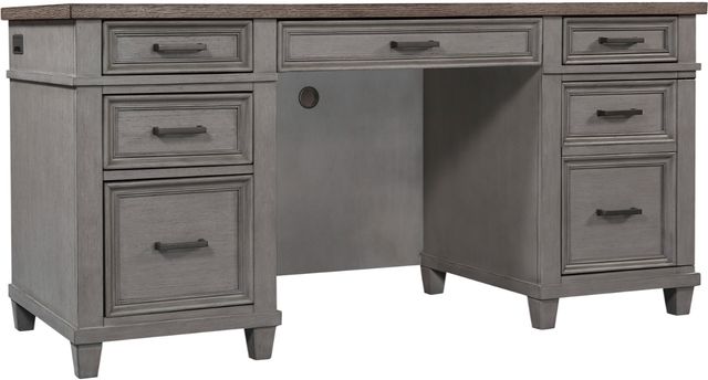 aspenhome® Caraway Aged Slate Credenza Desk-0