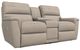 La-Z-Boy® Ava Ivory Leather Power Reclining Loveseat with Console and Headrest-0