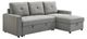 Mazin Furniture Faber 2-Piece Smoke Grey Sectional with Pull-Out Sleeper and Reversible Storage Chaise-0