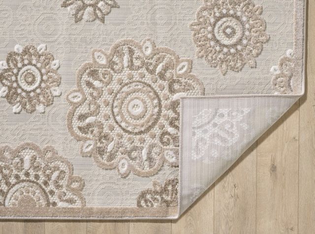 KAS Rugs Calla Taupe Suzani 5'x7' Area Rug-3